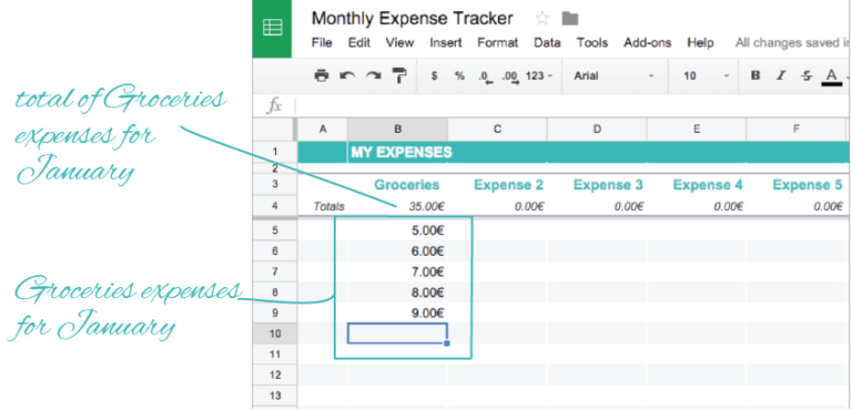 How to Track Your Expenses with Free Google Sheets - MOD BOUTIQUE AGENCY