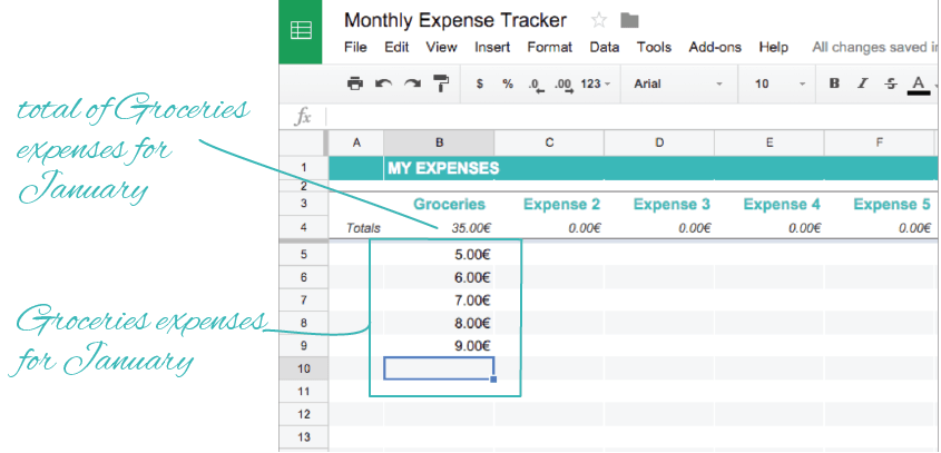 How to Track Your Expenses with Free Google Sheets - MOD BOUTIQUE AGENCY