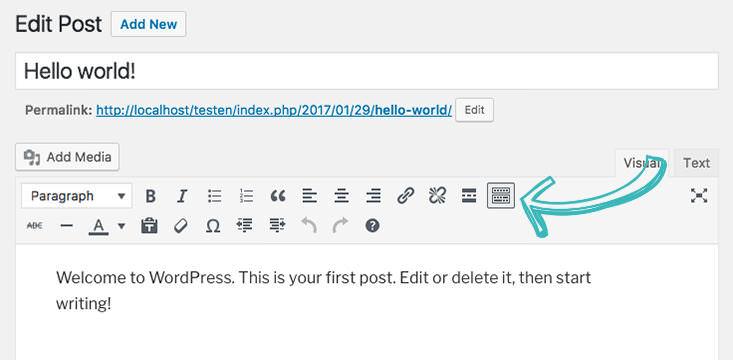 Toolbar Toggle - for hidden toolbar in editor - WordPress tricks - MOD ...